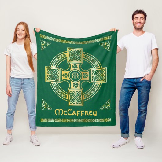 Monogramm und Name des keltischen Kreuzes und des Fleecedecke (Beispiel)