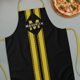 Monogramm und Name des männlichen Koch Schürze