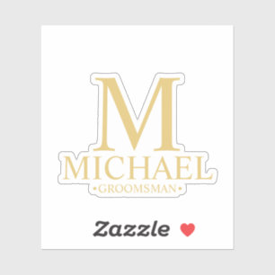 Monogramm und Name des modernen Personalisierten T Aufkleber