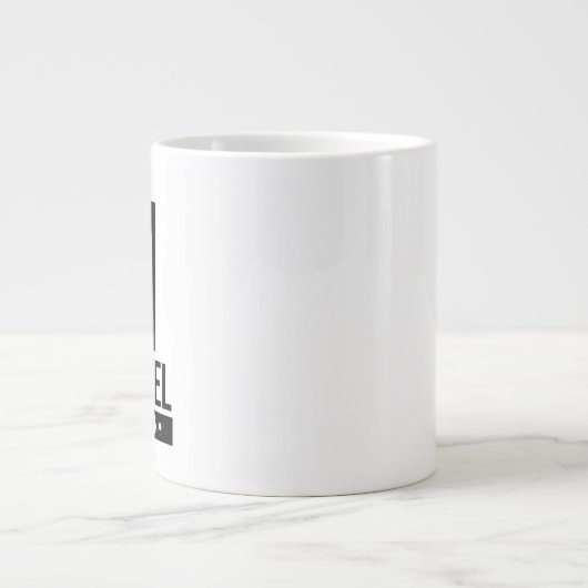 Monogramm und Name des personalisierten Trauzeugen Jumbo-Tasse (Vorderseite)