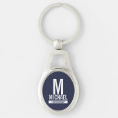 Monogramm und Name des Personalisierten Trauzeugen Schlüsselanhänger (Vorderseite)
