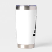 Monogramm und Name des personalisierten Trauzeugen Thermobecher (Vorderseite)