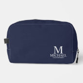 Monogramm und Name des Personalisierten Trauzeugen Waschbeutel (Vorderseite)