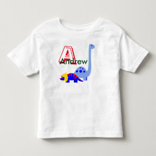 Monogramm und Name Dinosaurier-Shirt Kleinkind T-shirt