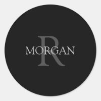 Monogramm und Name, einfaches klassisches Design i