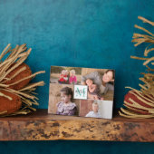 Monogramm und Name Foto Collage Fotoplatte (Seite)