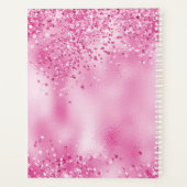 Monogramm und Name für Imitate Fuchsia Foil & Glit Planer (Rückseite)