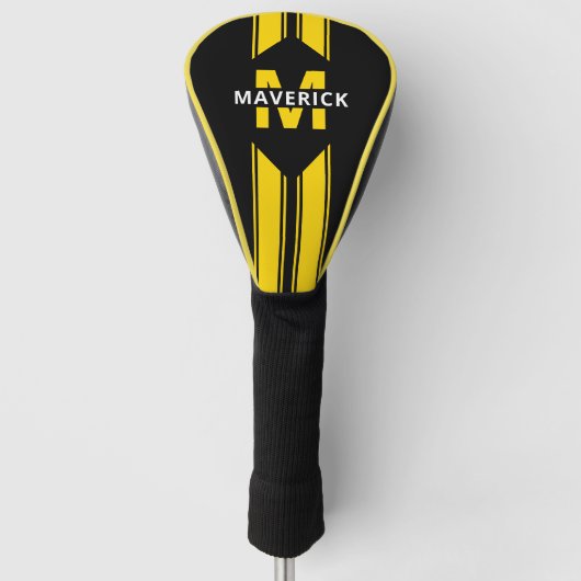 Monogramm und Name Golf Headcover (Vorderseite)