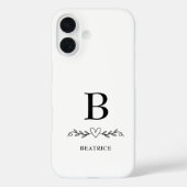 Monogramm und Name Herz Case-Mate iPhone Hülle (Rückseite)