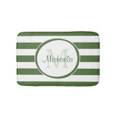 Monogramm und Name mit modischen sogar grünen Badematte (Vorderseite)