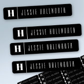 Monogramm und Name Modern | Bekleidung aus Eisen Etiketten