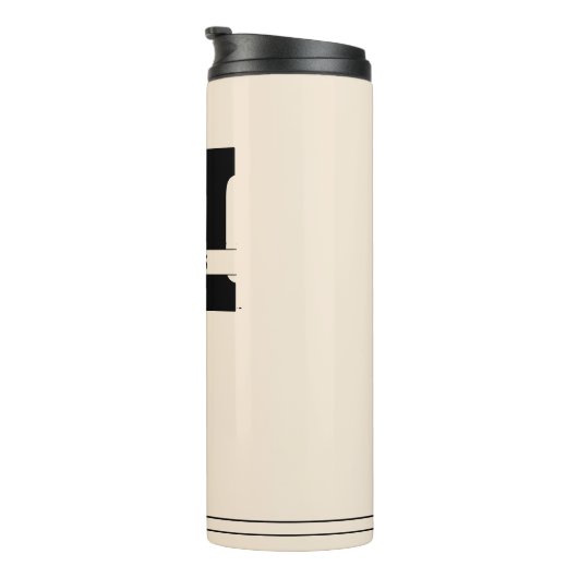 Monogramm und Name Moderner Mensch Thermosbecher (Nach rechts gedreht)