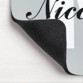 Monogramm und Name Mousepad (Ecke)