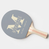 Monogramm und Name Overlay Dove Grau Tischtennis Schläger (Seitenansicht)