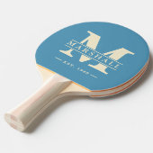 Monogramm und Name Overlay Polo Striping Aqua Spla Tischtennis Schläger (Vorderseite)
