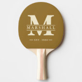 Monogramm und Name Overlay Warme Wüste Tischtennis Schläger (Vorderseite)