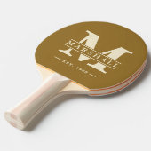 Monogramm und Name Overlay Warme Wüste Tischtennis Schläger (Vorderseite)
