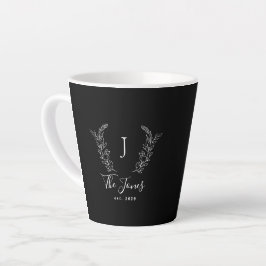 Monogramm und Name personalisiert elegant Milchtasse