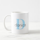 Monogramm und Name Personalisiert Kaffeetasse (Links)