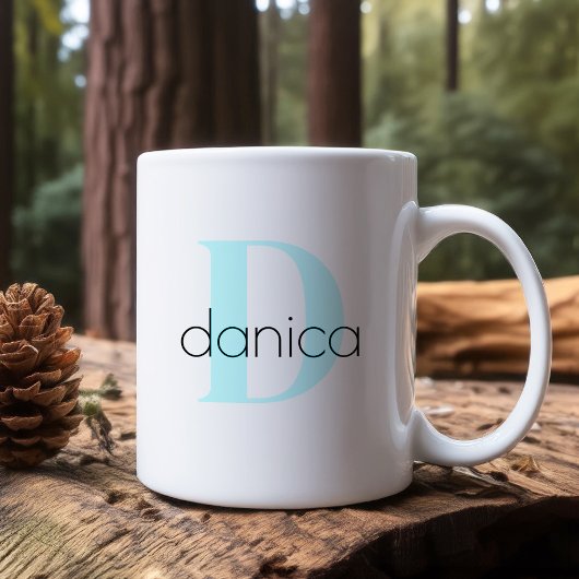 Monogramm und Name Personalisiert Kaffeetasse