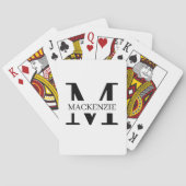 Monogramm und Name Personalisiert Spielkarten (Rückseite)