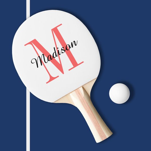 Monogramm und Name Personalisiert Tischtennis Schläger
