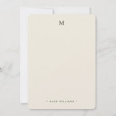 Monogramm und Name Retro Vintag Inspiriert Bläsche Mitteilungskarte (Vorderseite)