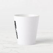 Monogramm und Name Schwarz und Weiß Milchtasse (Vorderseite)