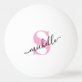 Monogramm und Name Script Personalisiert Tischtennisball