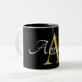 Monogramm und Name Tasse (Vorderseite Links)