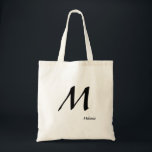 Monogramm und Name Tragetasche<br><div class="desc">Holen Sie sich dieses Monogramm und Ihren Namen tote Tasche.</div>