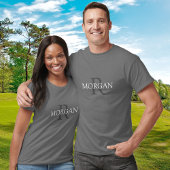 Monogramm und Name, trendy Design Grauer weißer Te T-Shirt