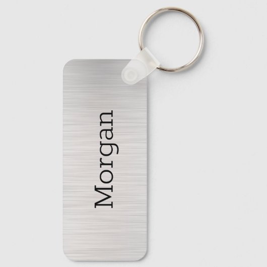 Monogramm und Name, Yel Gold, gebürsteter Stahl, s Schlüsselanhänger (Rückseite)