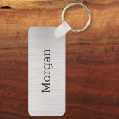 Monogramm und Name, Yel Gold, gebürsteter Stahl, s Schlüsselanhänger (Rückseite)