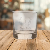 Monogramm und Namensskript personalisiert Whiskyglas