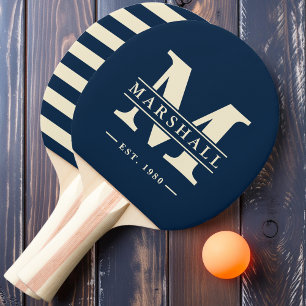 Monogramm- und Namensüberlagerung Polo Deep Sea Bl Tischtennis Schläger