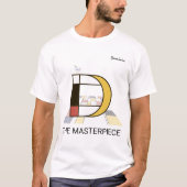 Monogramm und Niedlicher Vogel der Modernen Kunst T-Shirt (Vorderseite)