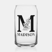 Monogramm und Personalisierter Name Dosenglas (Vorderseite)