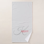 Monogramm und Personalisiertes Badehandtuch (Badehandtuch)