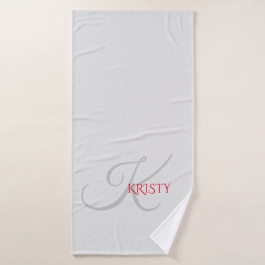 Monogramm und Personalisiertes Badehandtuch (Badehandtuch)