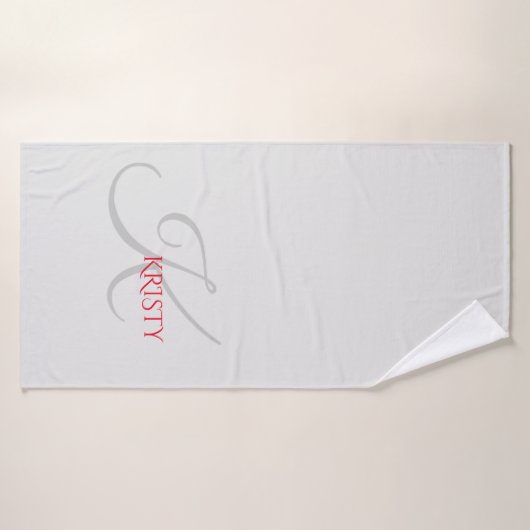 Monogramm und Personalisiertes Badehandtuch (Badehandtuch)