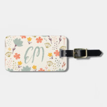 Monogramm und Quote Boho Blume