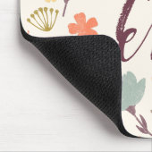 Monogramm und Quote Boho Blume Mausklick Mousepad (Ecke)