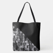 Monogramm und Retro-Punkte Tasche (Rückseite)
