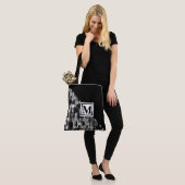 Monogramm und Retro-Punkte Tasche (Am Model)