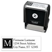 Monogramm und Rücksendeadresse für die benutzerdef Permastempel (Beispiel)