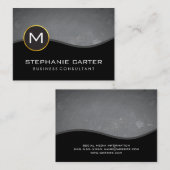 Monogramm und Schiefer für die Goldtrimmung Visitenkarte (Vorne/Hinten)