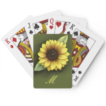 Monogramm und Sonnenblumen