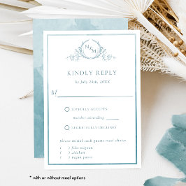 Monogramm und UAWG für Aquarellglas RSVP Karte