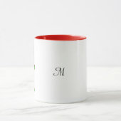 Monogramm und Weihnachtsmusikelf Tasse (Zentrum)